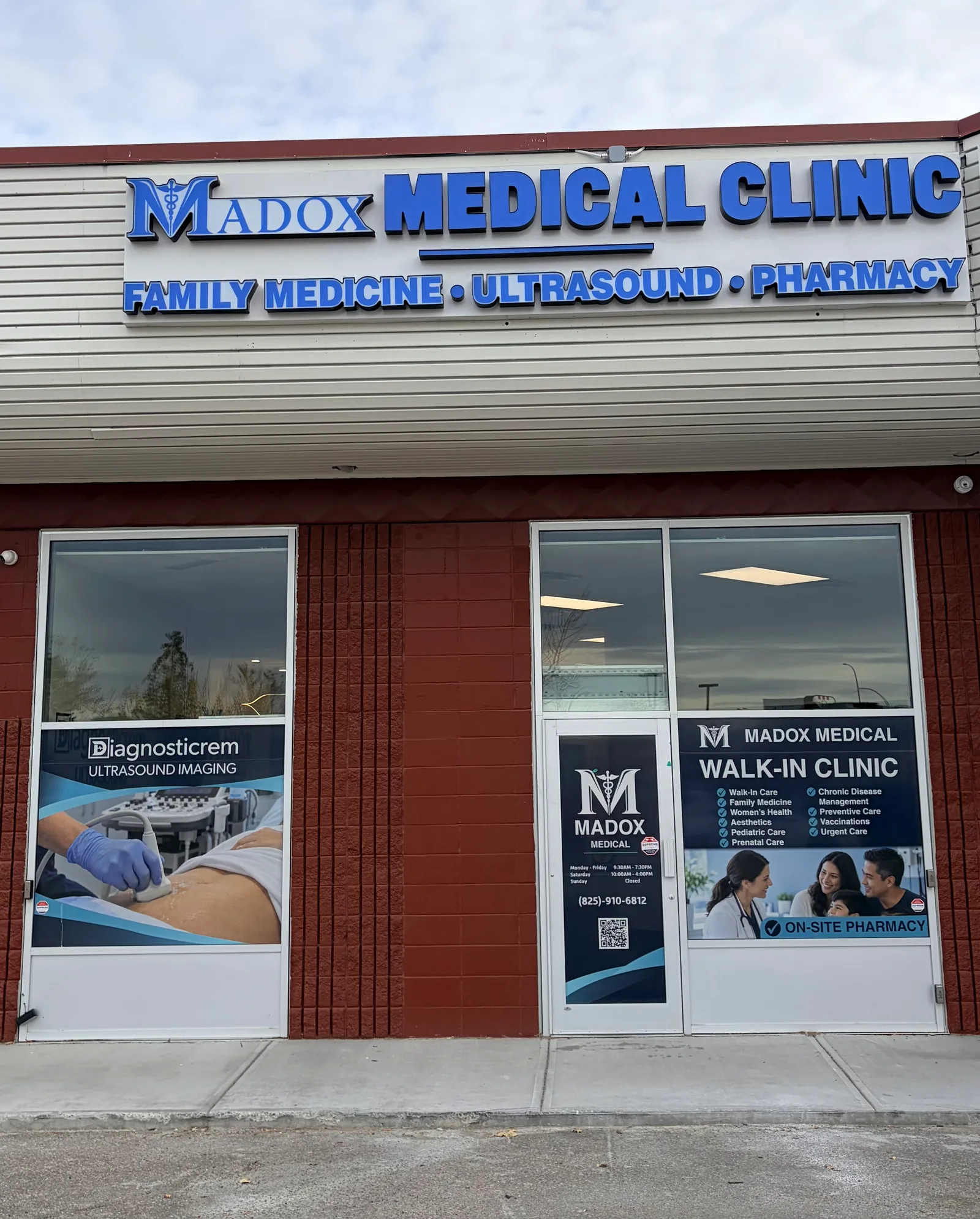 Madox Medical Clinic storefront and exterior signage